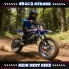 49CC 2-Stroke Kids Dirt Bike, Mini Bike Gas Powered for Kids & Adults Pocket Motorcycle Off-Road Motorcycle with Front Rear Disc Brakes Load 330 LBS for Outdoor Blue view 3