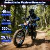 49CC 2-Stroke Kids Dirt Bike, Mini Bike Gas Powered for Kids & Adults Pocket Motorcycle Off-Road Motorcycle with Front Rear Disc Brakes Load 330 LBS for Outdoor Blue view 4