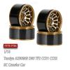BRCatWPark RC 1.55 Beadlock Wheels Rims for 1/10 Tamiya AX90069 D90 TF2 CC01 CC02 RC Crawler Car,4Pcs Aluminum Alloy Rims,Brown view 2