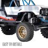 BRCatWPark RC 1.55 Beadlock Wheels Rims for 1/10 Tamiya AX90069 D90 TF2 CC01 CC02 RC Crawler Car,4Pcs Aluminum Alloy Rims,Brown view 3