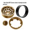BRCatWPark RC 1.55 Beadlock Wheels Rims for 1/10 Tamiya AX90069 D90 TF2 CC01 CC02 RC Crawler Car,4Pcs Aluminum Alloy Rims,Brown view 4