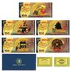 5pc/Set Las Vegas Gold Foil Banknotes Dollar Notes Casino Theme Souvenir Money Decorative Collectibles for Poker & Party view 1
