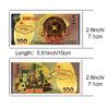 5pc/Set Las Vegas Gold Foil Banknotes Dollar Notes Casino Theme Souvenir Money Decorative Collectibles for Poker & Party view 3