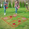 Soulchen Valentine's Day Giant Tic Tac Toe Game with Bean Bag Toss and Storage Bag Outdoor Galentines Valentines Games for Adults Couple Family Large Outside Lawn Yard Carnival Party Supplies view 2