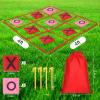 Soulchen Valentine's Day Giant Tic Tac Toe Game with Bean Bag Toss and Storage Bag Outdoor Galentines Valentines Games for Adults Couple Family Large Outside Lawn Yard Carnival Party Supplies view 3