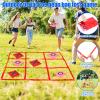 Soulchen Valentine's Day Giant Tic Tac Toe Game with Bean Bag Toss and Storage Bag Outdoor Galentines Valentines Games for Adults Couple Family Large Outside Lawn Yard Carnival Party Supplies view 4