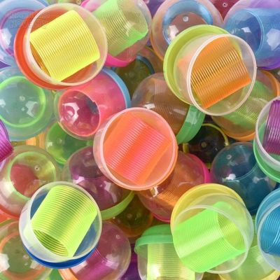 1.4 Inch Mini Transparent Coil Spring in 2 Inch Capsule  250 Count