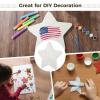 10 Pack Wooden Star Craft Shapes for DIY, Natural Wood Forms for Painting and Art Projects, Great for Home Decorations view 4