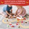 Wooden Train Set, Train Track for Toddlers 3-5, Wooden Tracks Kids Girls Boys Toys, 42Pcs Trains Toy Set for 3 4 5 6 Year Old Compatible with Thomas, Brio view 3