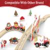 Wooden Train Set, Train Track for Toddlers 3-5, Wooden Tracks Kids Girls Boys Toys, 42Pcs Trains Toy Set for 3 4 5 6 Year Old Compatible with Thomas, Brio view 4