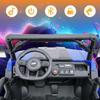 24V 2 Seater Ride On Dump Truck 6X6 Wheels with Electric Dump Bed, Electric UTV with Remote Control, Shovel, Music Player for Girls or Boys (Blue) view 2