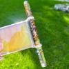 6" Golden Pearl Seashell Kaleidoscope With 2 Pieces Glitter Wand,Handmade Tiffany Stained Glass Kaleidoscope For Adults,Gift Box,Anniversary Birthday Christmas New Year Valentine's Day Present Gift view 4