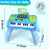 Baby DJ Table for Toddlers 1-3, Baby Musical Piano Toys 6-9-12-18 Months Toddler Activity Learning DJ Mixing Table with Music & Light Educational Toy for 1 Year Old Boy Girl First Birthday Infant Gift view 2