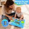 Baby DJ Table for Toddlers 1-3, Baby Musical Piano Toys 6-9-12-18 Months Toddler Activity Learning DJ Mixing Table with Music & Light Educational Toy for 1 Year Old Boy Girl First Birthday Infant Gift view 3