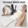 2PCS Silicone Bottle Brush, Water Bottle Cleaner Brush with Long Handle, Soft Bristle Silicone Cup Brush, 360 Flexible Cleaner, Long Handle Water Bottle & Narrow Neck Container Cleaner (PINK1*2) view 2
