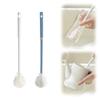 2PCS Silicone Bottle Brush, Water Bottle Cleaner Brush with Long Handle, Soft Bristle Silicone Cup Brush, 360 Flexible Cleaner, Long Handle Water Bottle & Narrow Neck Container Cleaner (White+BLUE1) view 1