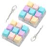2 Pcs Keyboard Fidget Toy, Cute Bear Fidget Clicker Keyboard Keychain, Loud Keyboard Fidget for Adult to Relife Stress Pass Time view 1