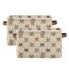Emelivor Glasses Dog Cute Storage Basket Bins Foldable Decorative Storage Box Laundry Hamper Baskte Storage for Home Women Men Office Closet Shelf Baskets,2 pcs view 1