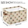 Emelivor Glasses Dog Cute Storage Basket Bins Foldable Decorative Storage Box Laundry Hamper Baskte Storage for Home Women Men Office Closet Shelf Baskets,2 pcs view 3
