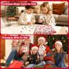 HJHFMY Family Bingo Game for 24 Players - Jumbo 7x5 Cards, Thick Cardboard & Glossy Finish - Christmas Party Favors & Card Games for Family, Class, Office - Christmas Games for Kids with Guide view 2