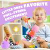 AWOTOY Baby Toys 6-12 Months Music Caterpillar Infant Toys Stuffed Animals 0-3-6 Months Teething Tummy Time Sensory Toys with Mirror Rattle&Pull String for Boys Girls Birthday Gifts|Lavender Purple view 3
