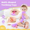 AWOTOY Baby Toys 6-12 Months Music Caterpillar Infant Toys Stuffed Animals 0-3-6 Months Teething Tummy Time Sensory Toys with Mirror Rattle&Pull String for Boys Girls Birthday Gifts|Lavender Purple view 4