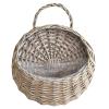 Handmade Rattan Flower Hanging Basket | Durable Breathable Pot Plants Holder for Home Decor(Light Gray) view 1
