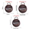 Handmade Rattan Flower Hanging Basket | Durable Breathable Pot Plants Holder for Home Decor(Light Gray) view 3