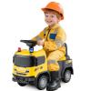 HONEY JOY Ride On Construction Vehicle for Kids, Licensed Scania Push Car for Toddlers, Light & Sound, Under-Seat Storage, No Power Foot-to-Floor Ride On Toy for Boys Girls Gift, Yellow view 1