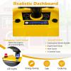 HONEY JOY Ride On Construction Vehicle for Kids, Licensed Scania Push Car for Toddlers, Light & Sound, Under-Seat Storage, No Power Foot-to-Floor Ride On Toy for Boys Girls Gift, Yellow view 3