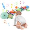 AWOTOY Baby Toys 6-12 Months Music Caterpillar Infant Toys Stuffed Animals 0-3-6 Months Teething Tummy Time Sensory Toys with Mirror Rattle&Pull String for Boys Girls Birthday Gifts|Tiffany Blue,Leafy view 1