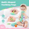 AWOTOY Baby Toys 6-12 Months Music Caterpillar Infant Toys Stuffed Animals 0-3-6 Months Teething Tummy Time Sensory Toys with Mirror Rattle&Pull String for Boys Girls Birthday Gifts|Tiffany Blue,Leafy view 4