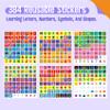 100 Math Linking Cubes, Math Cubes with 384 Reusable Stickers-Letters, Numbers, Shapes, Manipulative Geometric Connecting and Counting Blocks, Educational Toy for Kids Math Learning and Fun Activities view 4