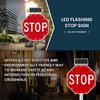 YANDDEA Solar Powered LED Flashing Stop Sign, Aluminum Octagon Road Signs Traffic LED Blinking Street Red, Heavy Duty Rust-Proof Metal Frame, Engineer Grade Reflective Film 80 * 80cm view 4