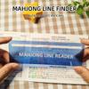 CELVANTA 4 Mahjong Line Finders and 4 Mahjong Card Sleeves Set, Durable Card Protectors & Easy-to-Use Line Readers, Large Size Mahjong Accessories for Home and Players(Blue) view 2