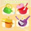 Kids Kitchen Playset, 66PCS Toddler Pretend Cooking Toys with Pots and Pans, Play Food, Utensils,Cookware, Play Food Set,Cutting Toys Fruit Veges,Educational Role Play Set for Toddlers Boys Girls view 3
