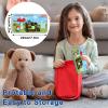 QOUBAI 45PCS Mini Magnetic Building Blocks Travel Toys, Magnet Cubes Tiles Set with Case, Birthday Classroom Learning Gifts for Kids Toddlers, Boys & Girls Ages 3-8 (Traffic Road) view 2