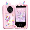 TICTIKY Kids Smart Phone Camera, Christmas Birthday Gifts for Toddler Girls Age 3-10, Kids Toys Unicorn Cell Phone, Preschool Learning Educational Toys with Audio Books, Musics, Games 32G SD Card view 1