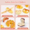 Smartwo Wooden Play Food Toys for Toddler,Kids Baking Cutting Game Set,Children Kitchen Bakery Pretend Play,Early Educational Toy Gift for Boys Girls view 2