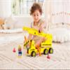 Hape Wooden Mobile Crane Construction Vehicle - Interactive Engineering Toy with Realistic Lifting Action & Foldable Support Legs - STEM Educational Gift for Toddlers & Kids Ages 3+ view 2