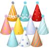 Alrhso Party Hats for Stuffed Animals, 10 Pcs Colorful Stuffed Animal Party Hat, Lovely Paper Cone Tiny Birthday Hats, Mini PartyHat for Stuff Animals Pets, Accessories view 1