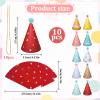 Alrhso Party Hats for Stuffed Animals, 10 Pcs Colorful Stuffed Animal Party Hat, Lovely Paper Cone Tiny Birthday Hats, Mini PartyHat for Stuff Animals Pets, Accessories view 2
