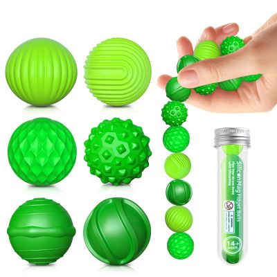Silicone Sensory Fidget Toys for Adults,6-Pack Stress Relief Sensory Toys for Autism ADHD Anxiety,Fun Textures Gadgets,Office Desk Toy,Stocking Stuffers for Women Men Gift