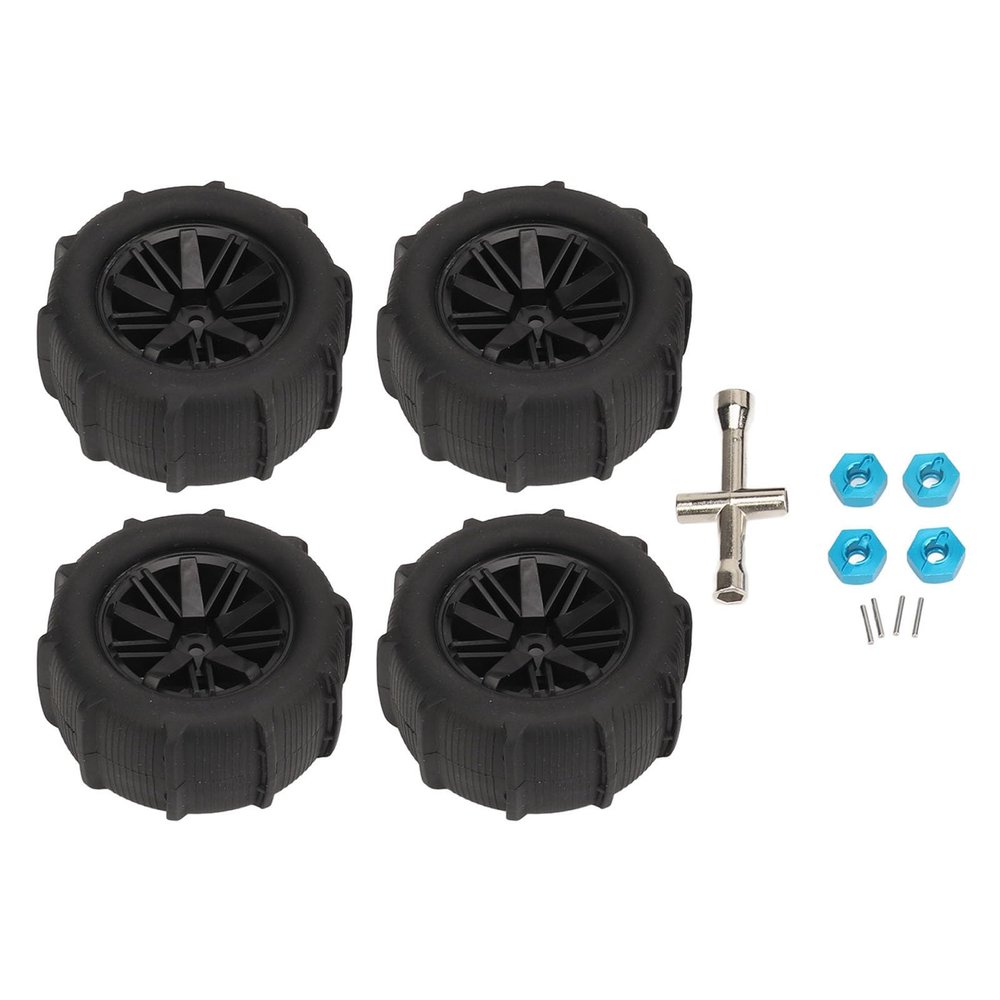 4pcs 12mm Hex RC Wheels and Tires Set 1/14 for WLTOYS 144001 144010 144011 124016 124017 124018 124019 124007 124008 124010