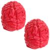 2pcs Fake Human Brains Halloween Props, Realistic Latex Brain Body Parts for Halloween Party Decoration view 1