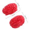 2pcs Fake Human Brains Halloween Props, Realistic Latex Brain Body Parts for Halloween Party Decoration view 2