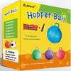 AppleRound Hippity Hoppity Hopball with Pump, Sit-on Bouncy Exercise Ball with Handle, 22 inch / 55 cm for Kids & Teens Ages 10-13, Cloud Colors (Red & Purple) view 2