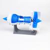 3D Printed Turbofan Engine Model, Pre-Assembled Aviation Display with Detailed Internal Structure, Educational Science Decor Model for Home & Office view 1