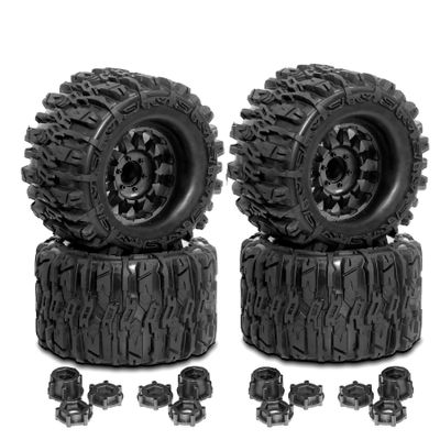1/8 RC Monster Truck Wheel Tire 6.7" OD Heavy Duty RC Buggy Tyres 14/17mm Hex fit for 1/8 Traxxas Maxx E-Revo ARRMA Kraton Redcat HSP HPI (Style A)