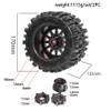 1/8 RC Monster Truck Wheel Tire 6.7" OD Heavy Duty RC Buggy Tyres 14/17mm Hex fit for 1/8 Traxxas Maxx E-Revo ARRMA Kraton Redcat HSP HPI (Style A) view 2